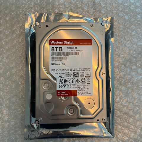 Harddisk WD Red 8TB 3.5" NAS HDD (WD80EFAX)