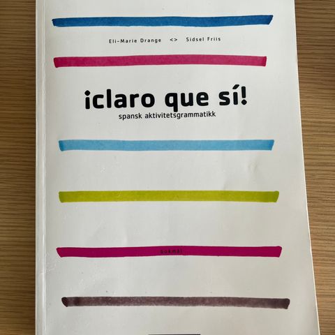 Spansk Grammatikk Bok, «claro que si».