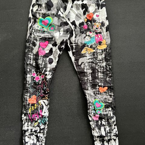 Mickey mouse bukse/ mikke mus bukser med stretch str m (38-44)