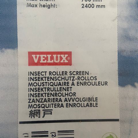 Velux insekt roller screen