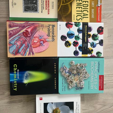 Bøker til medisin/sykepleie/kjemi