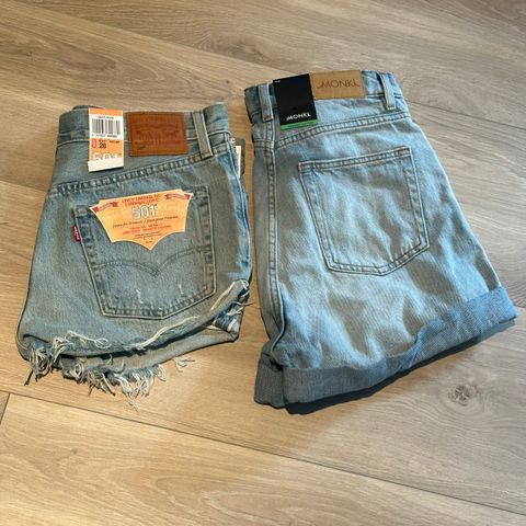 Levis og Monki denim shorts