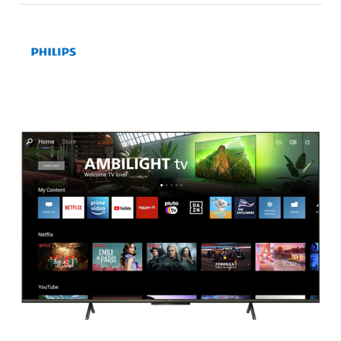 Smart tv Philips selges 55 tommer. Helt ny!! Ambilight, Rammeløs.