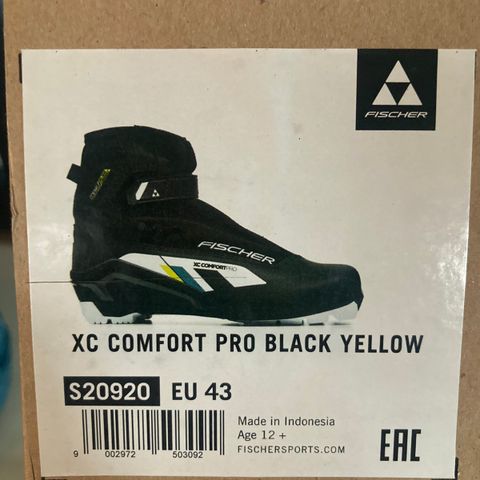 Fischer XC Comfort pro black yellow skisko str 43