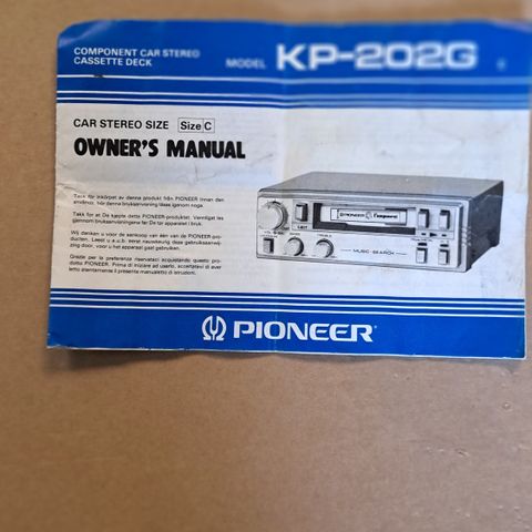 Pioneer component anlegg KP202G Retro