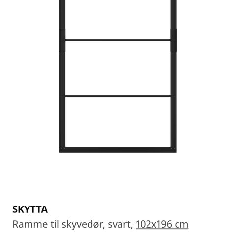 Skytta ramme skyvedør