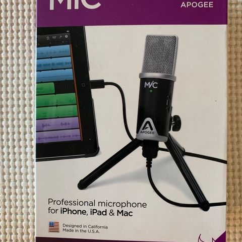 Apogee profesjonell mikrofon for iPhone, iPad og Mac