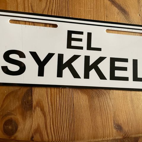 EL-sykkel skilt 21x9