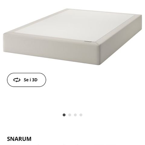 Ikea Snarum seng/rammemadrass 120x200