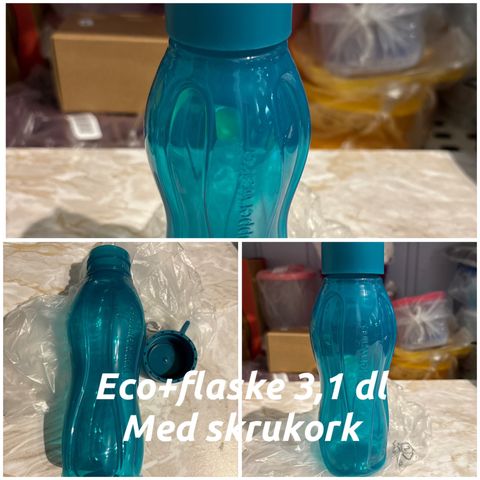 Tupperware Eco+ Flaske 3,1dl med skrukork. Helt Ny.  Sender gjerne