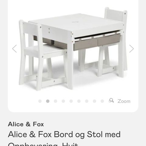 Alice og Fox bord og stoler