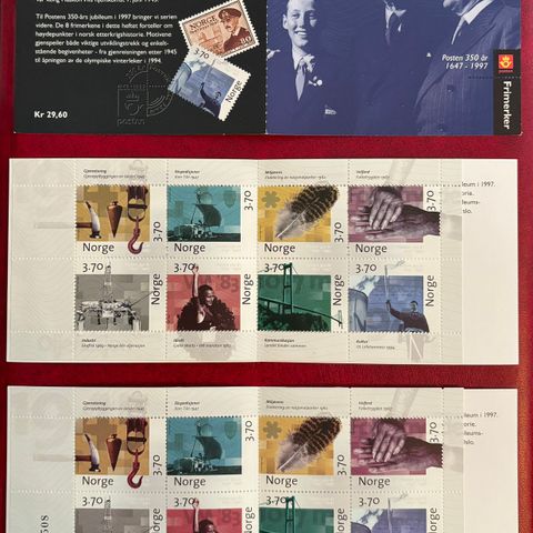 Norge 1997 - Posten 350 år III - postfriskt hefte    (N-91)