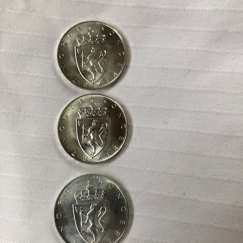 Sølvmynter, minnemynt  10 kroner fra 1964