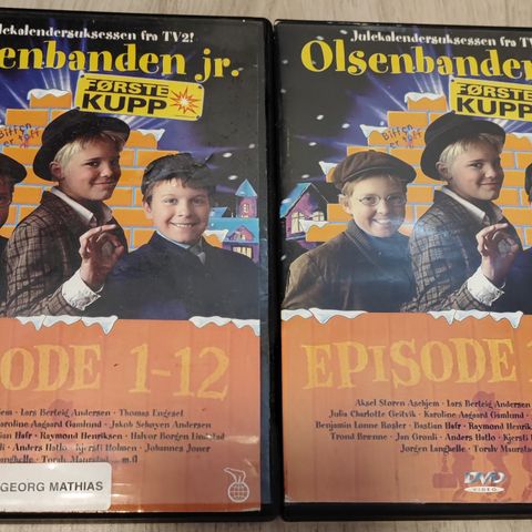 Olsenbanden Jr. Første Kupp Julekalender DVD TESTET OG VIRKER