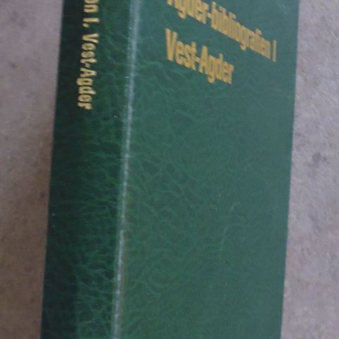 Agder-bibliografien I - Berit Andresassen: Vest-Agder.
