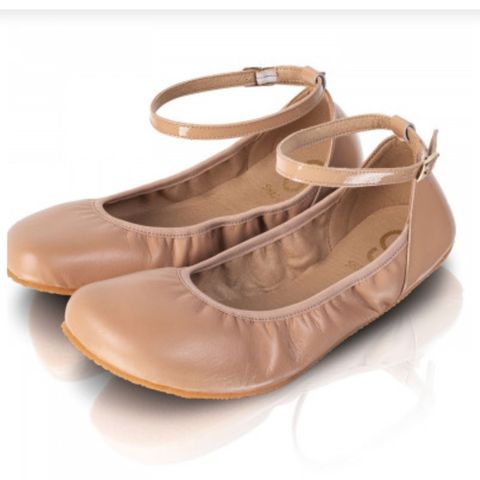 Barfotsko SHAPEN barefoot Tulip 3.0 ballerinasko i beige, str 40 W