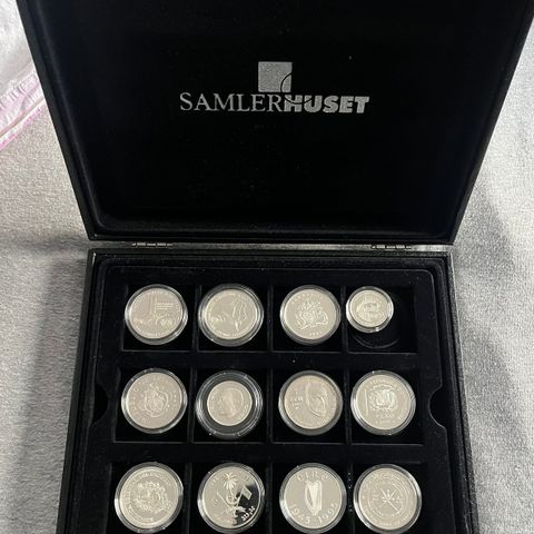 FN sølvmynter i Proof kvalitet fra SAMLERHUSET