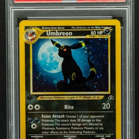 Pokemon umbreon holo 1 edition PSA 10