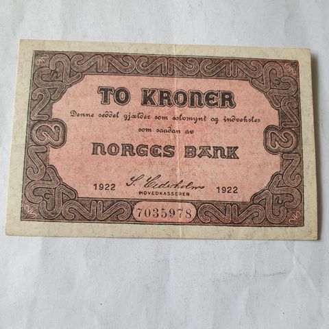 2 krone seddel 1922