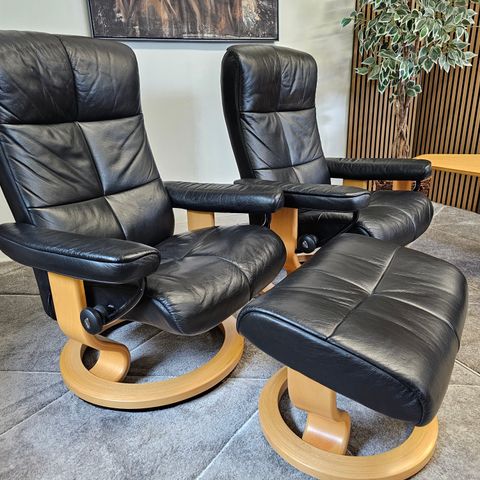 Stressless® David lenestoler m/krakk fra Ekornes: NY PRIS: 60.000,-