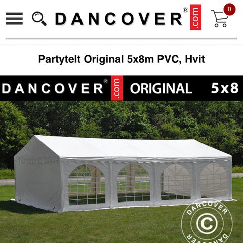 Dancover partytelt 5 x 8 meter