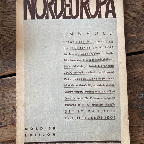 Nordeuropa 1 og 2 1938