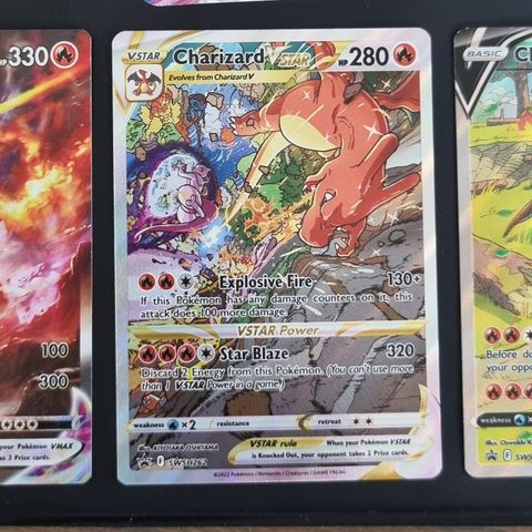 Pokemon 3x Charizard promo fra upc