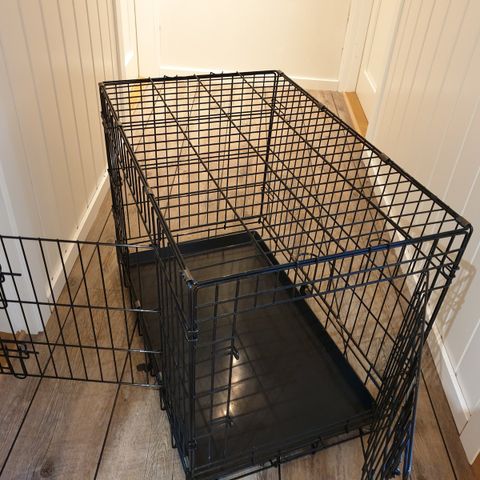 hundebur  stor, dog cage  large with tray