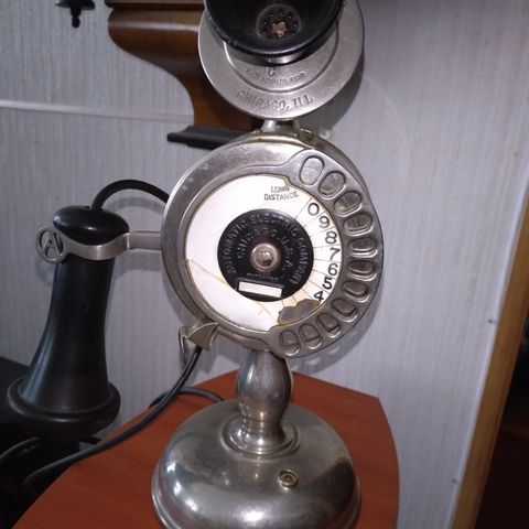 Antikk Telefon 
Strowger Dial Candlestick Fra 1903