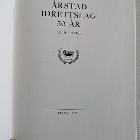 Bok: Årstad idrettslag 50 år 1918 - 1968