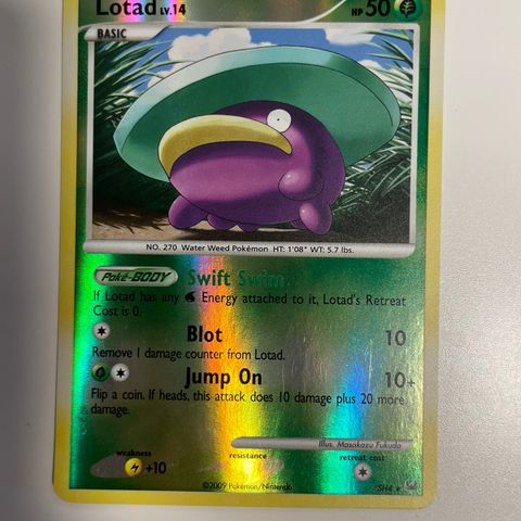 Pokemon Kort - Lotad (Shiny) Platinum SH4 Shiny Holo Rare