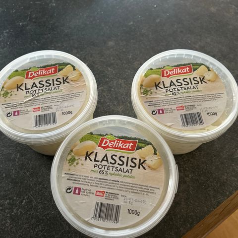 3 bokser potetsalat- Reservert