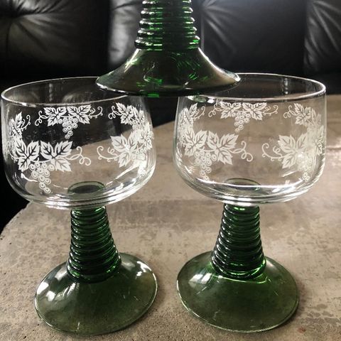 3 flotte Røhmer glass kr 150 pr stk