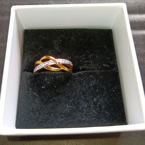 Forgylt ring 16mm NY