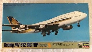 Byggesett fly, Boeing 747-312 Big Top 1:200, vintage, uåpnet