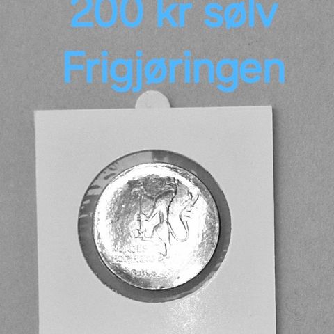 Sølvmynt 200 kr Frigjøringen (usirkulert)