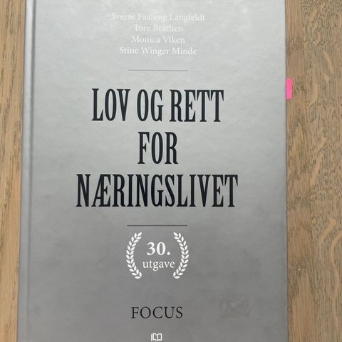 Lov og rett for næringslivet 30.utgave