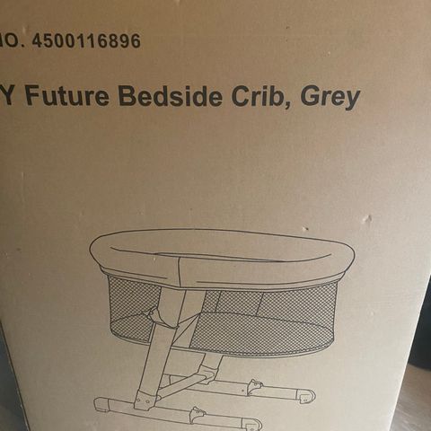 Bedside crib grå