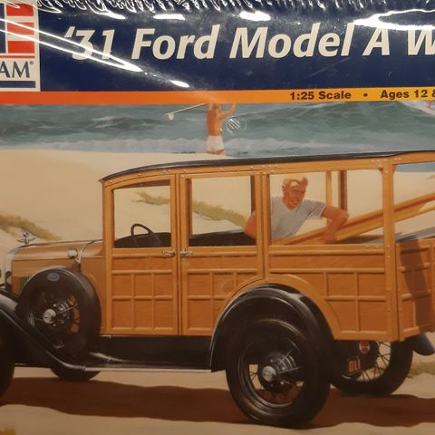 1931 FORD MODEL A WOODY BYGGESETT I SKALA 1:25