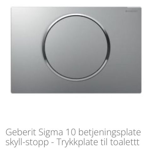 Betjeningsplate Sigma 10 fra Geberit, krom