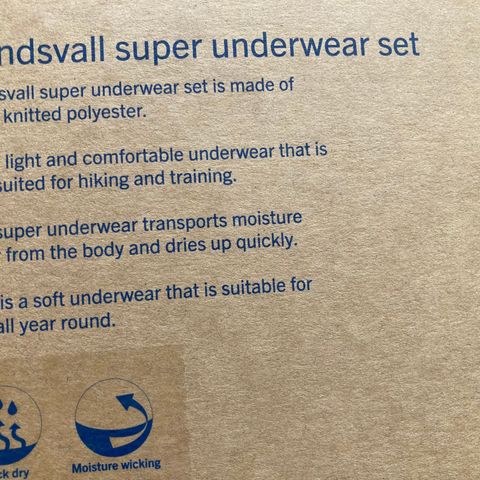 Stormberg Sundsvoll super underwear set s-XXL