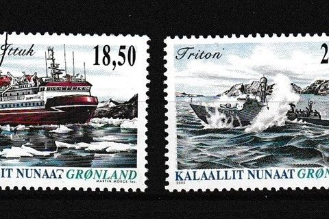 Grønland 2005 - Skipsfart IV - stemplede merker (G50)