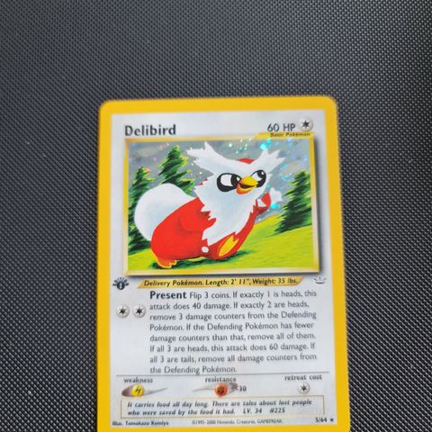 Pokemon delibird 1 edition kort