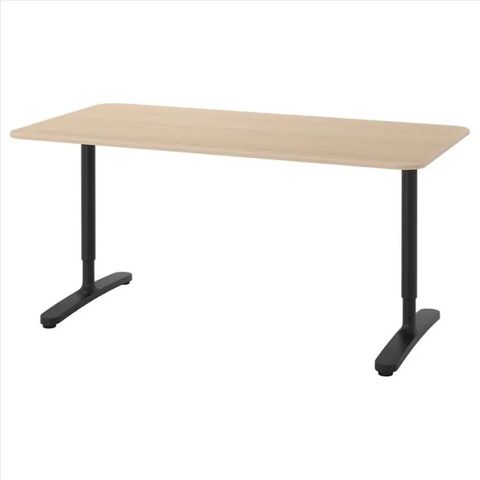 IKEA skrivebord 160x80 eikefiner/BEIGE - SPAR KR 3000