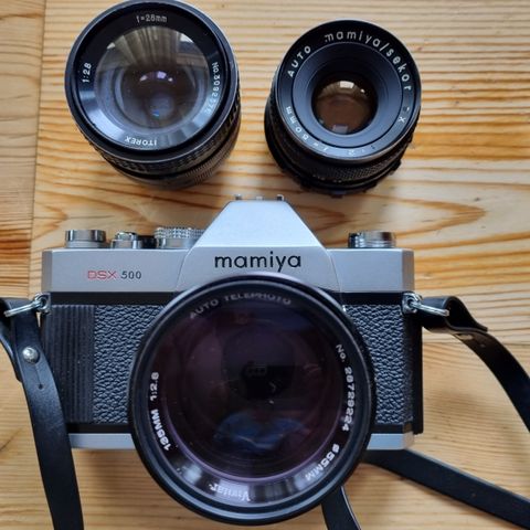 Mamiya DSX 500 m/to ekstra linser