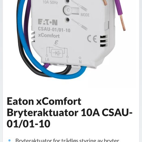 Eaton xComfort CSAU-01/01-10 selges!