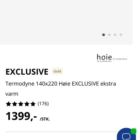 HØIE EXCLUSIVE DYNE 140x220