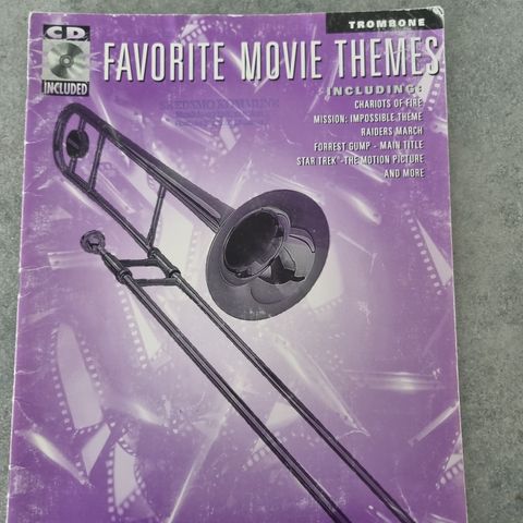 Trombone notebok med kjent filmmusikk