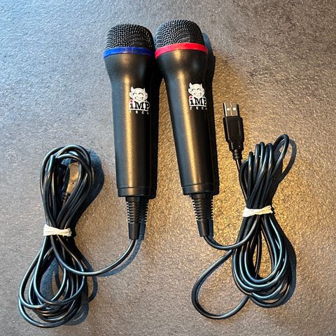 Mikrofoner og USB-hub til Play station
