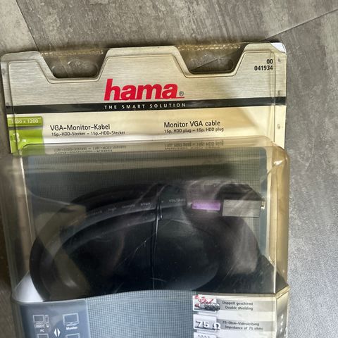 Hama monitor kabel 3m